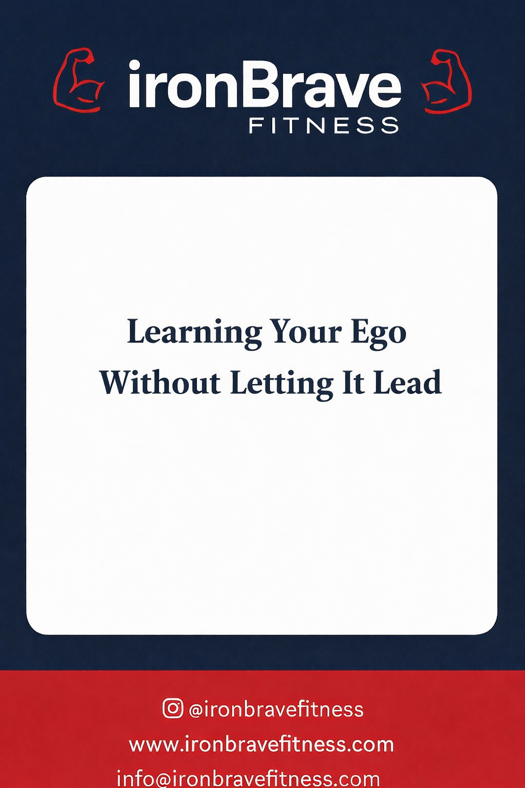 Learning Your Ego Without Letting It Lead