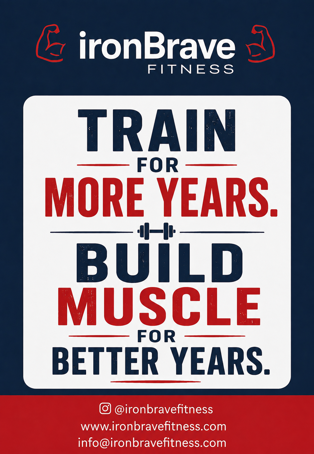 Train for More Years. Build Muscle for Better Years.